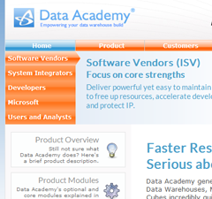 Data Academy Frontpage